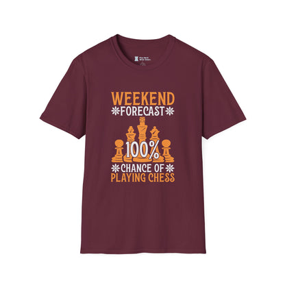 Weekend Forecast 100% chance of Playing Chess T-Shirt